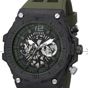 Men's Green Tactical Watch with Black Case